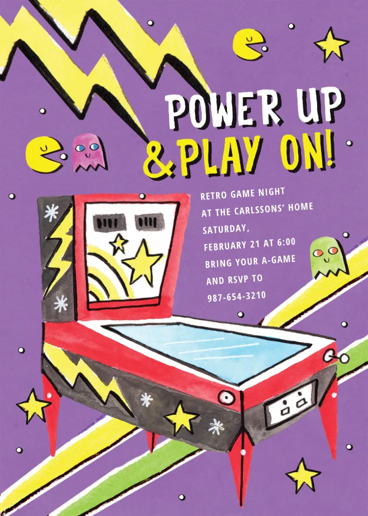 Retro gaming - spor ve oyun davetiyesi